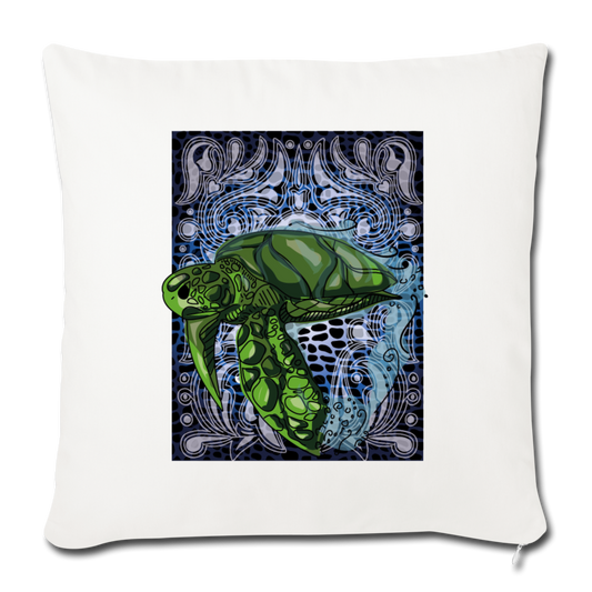 Endangered Turtle Throw Pillow Cover - natural white